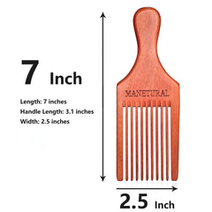 MANETURAL Beard Pick anti-static surface reduces frizz during styling sessions.