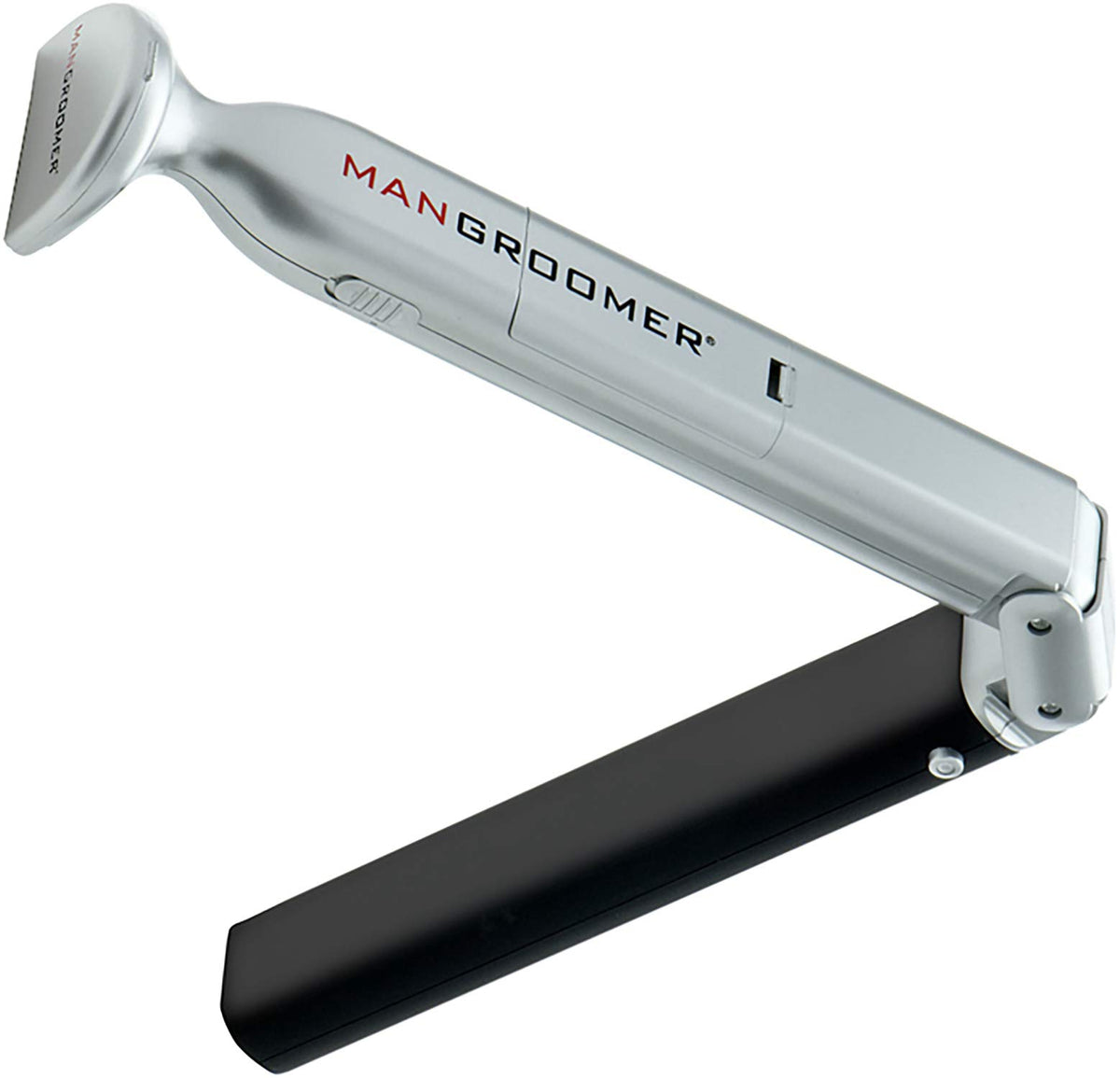 Mangroomer back shaver extended handle enables reaching hard-to-reach back areas.