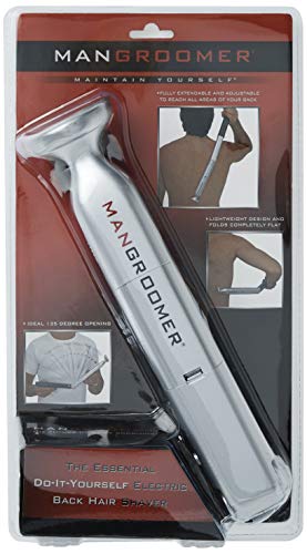 Mangroomer back shaver wide blade delivers close, smooth results on back hair.