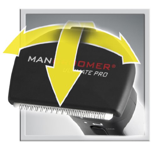 MANGROOMER Ultimate Pro back shaver bi-directional head ensures smooth maintenance.