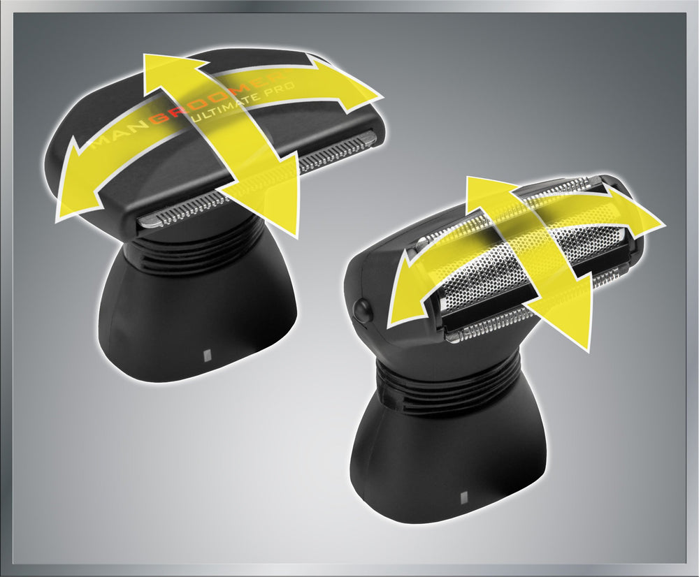 MANGROOMER Ultimate Pro back shaver with foil head for precise trimming of hair.