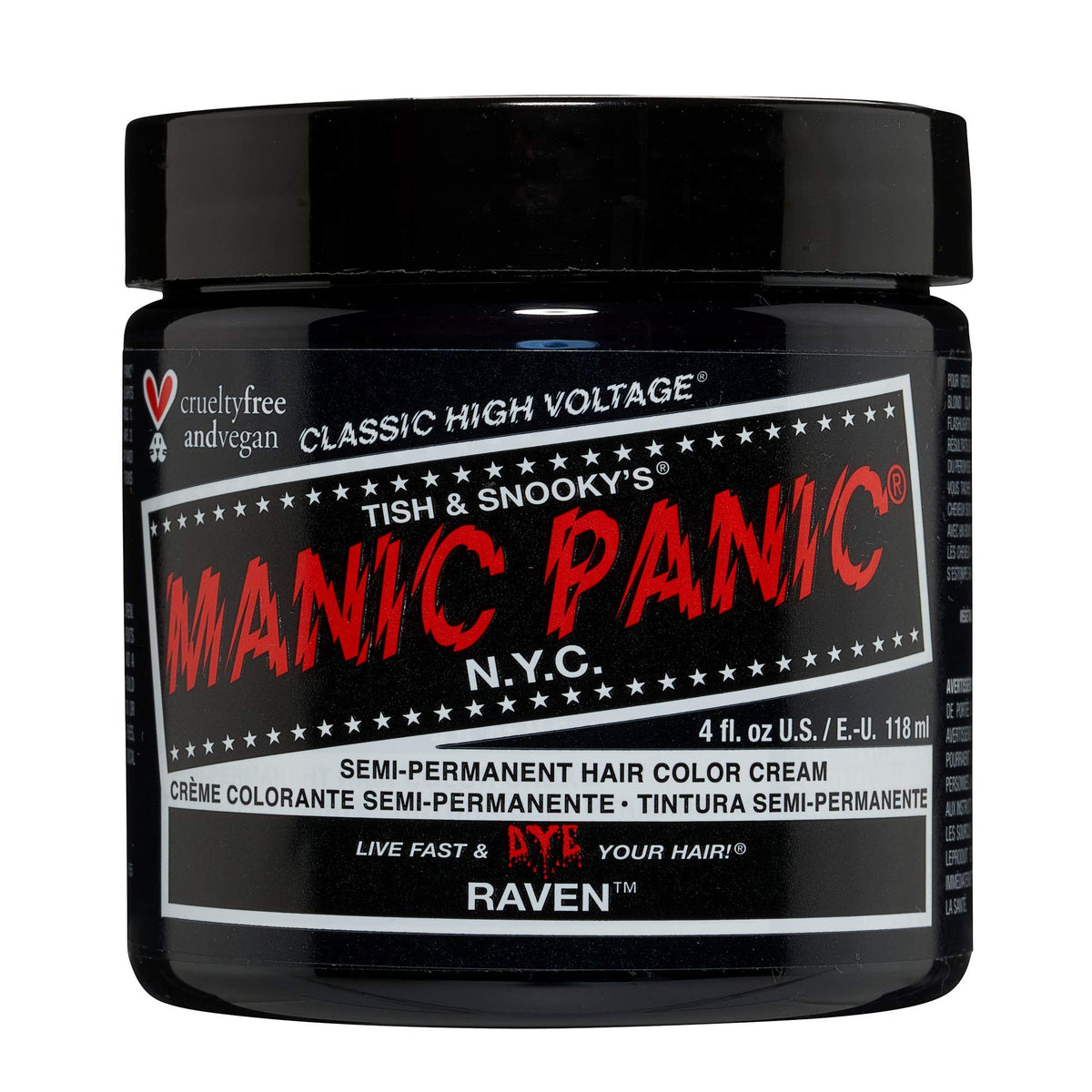 MANIC PANIC Raven tube for bold semi-permanent color on dark hair