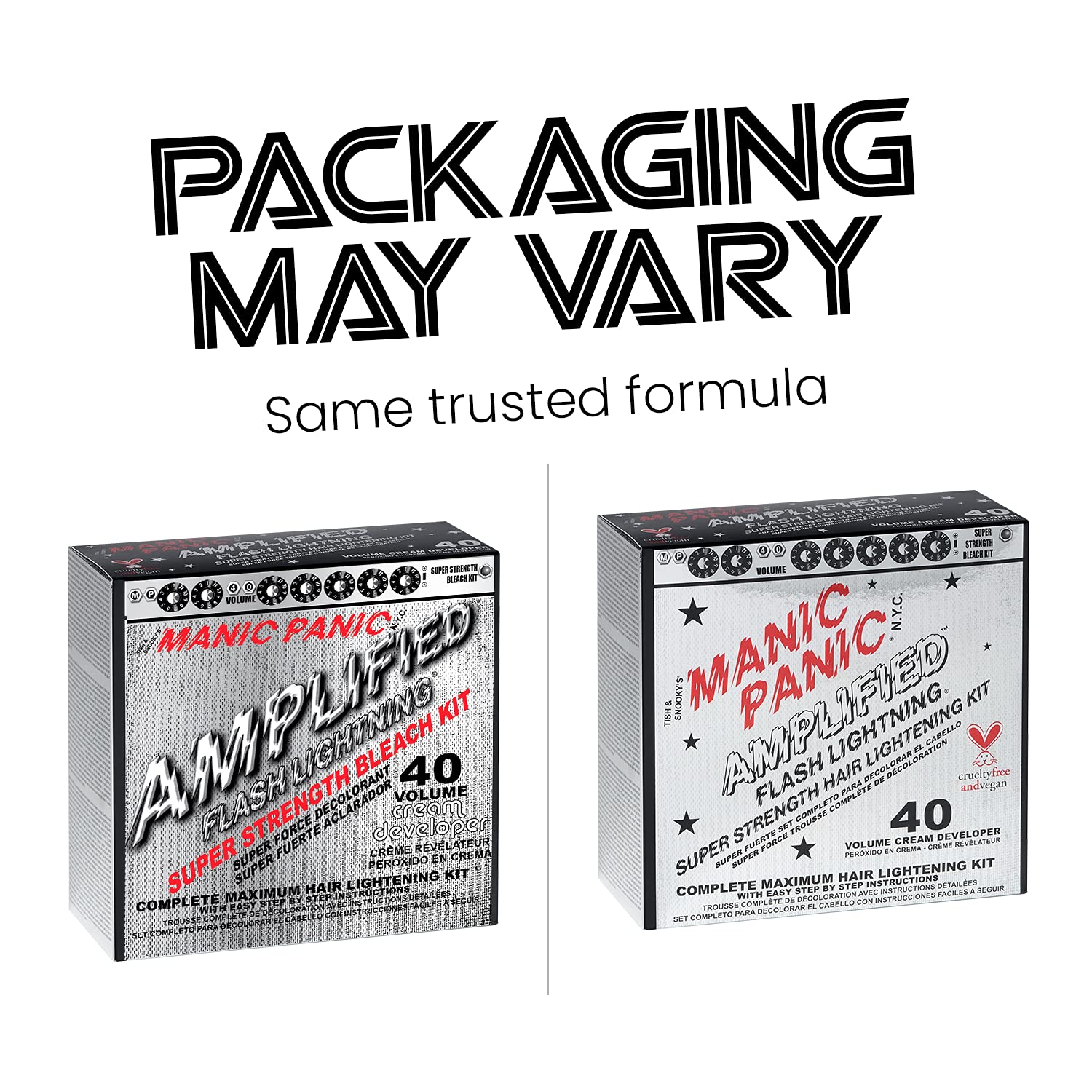 MANIC PANIC Flash Lightning bleach powder dust-free formula for smooth lightening on dark hair.