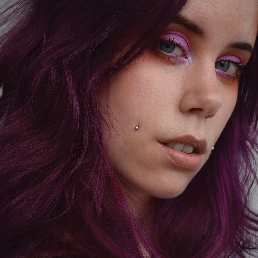 MANIC PANIC Fuchsia Shock after-color exhibits shiny, conditioned finish.