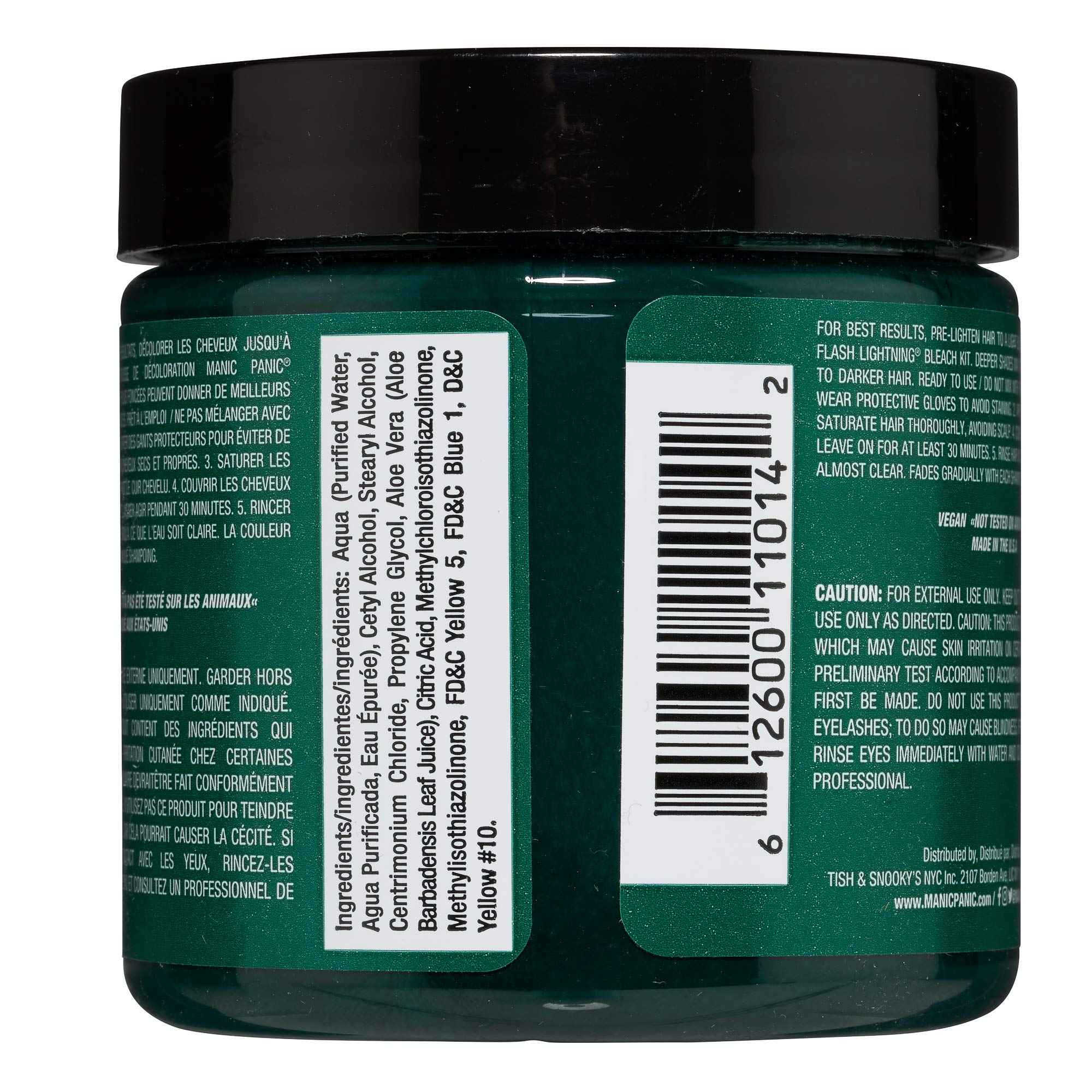 MANIC PANIC Green Envy emerald-swirl showcases rich pigment ideal for bold, long-lasting results.