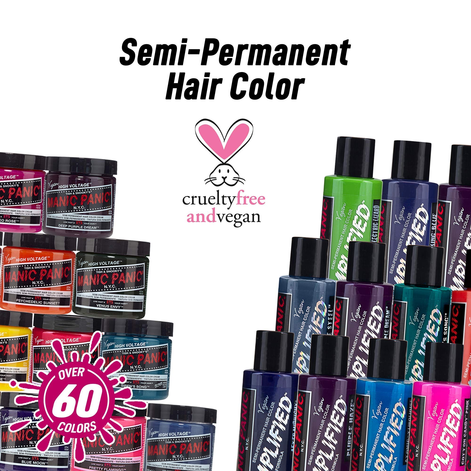 MANIC PANIC Pillarbox Red offers vegan, cruelty-free color care.