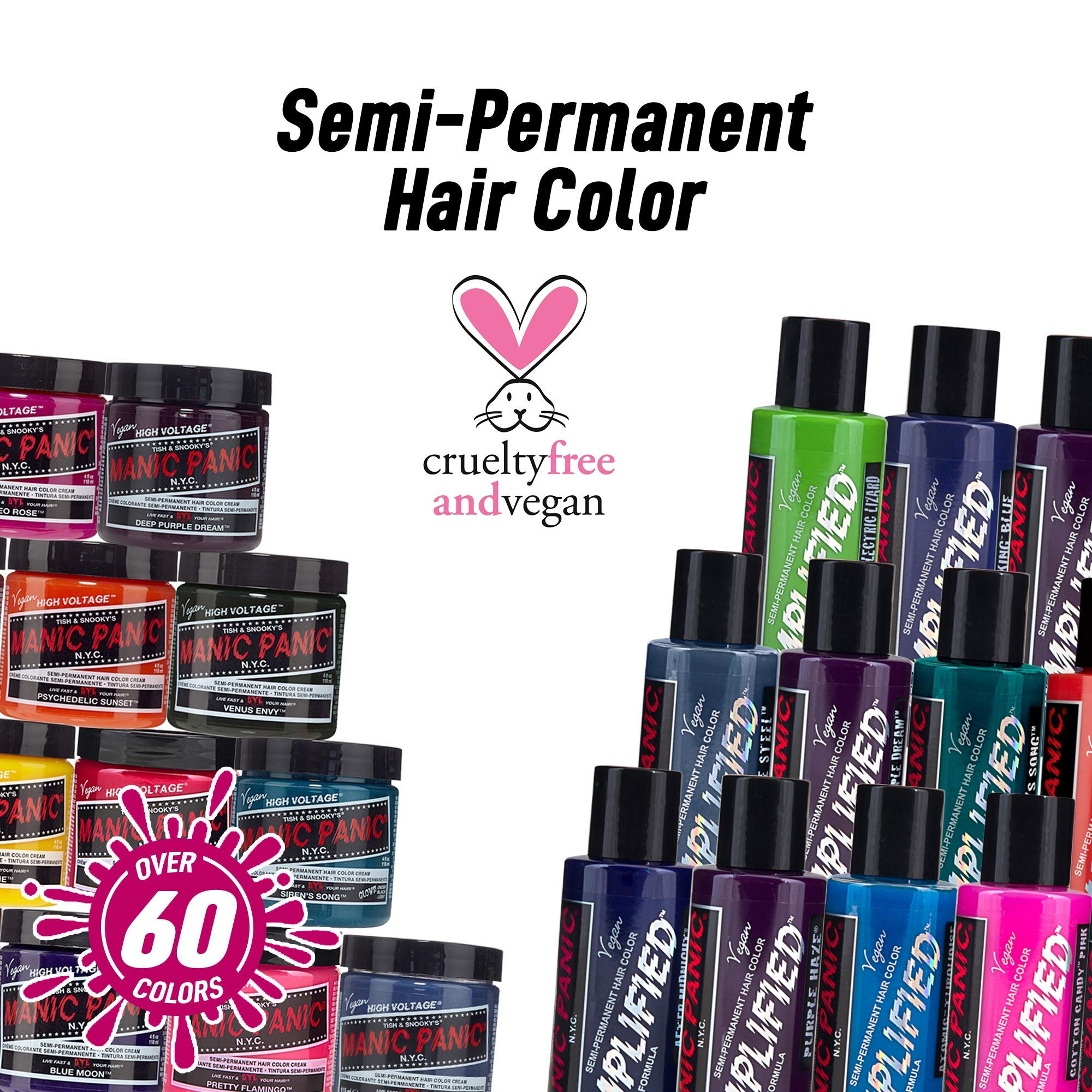 MANIC PANIC tub with resealable lid highlights long-lasting color and convenient storage