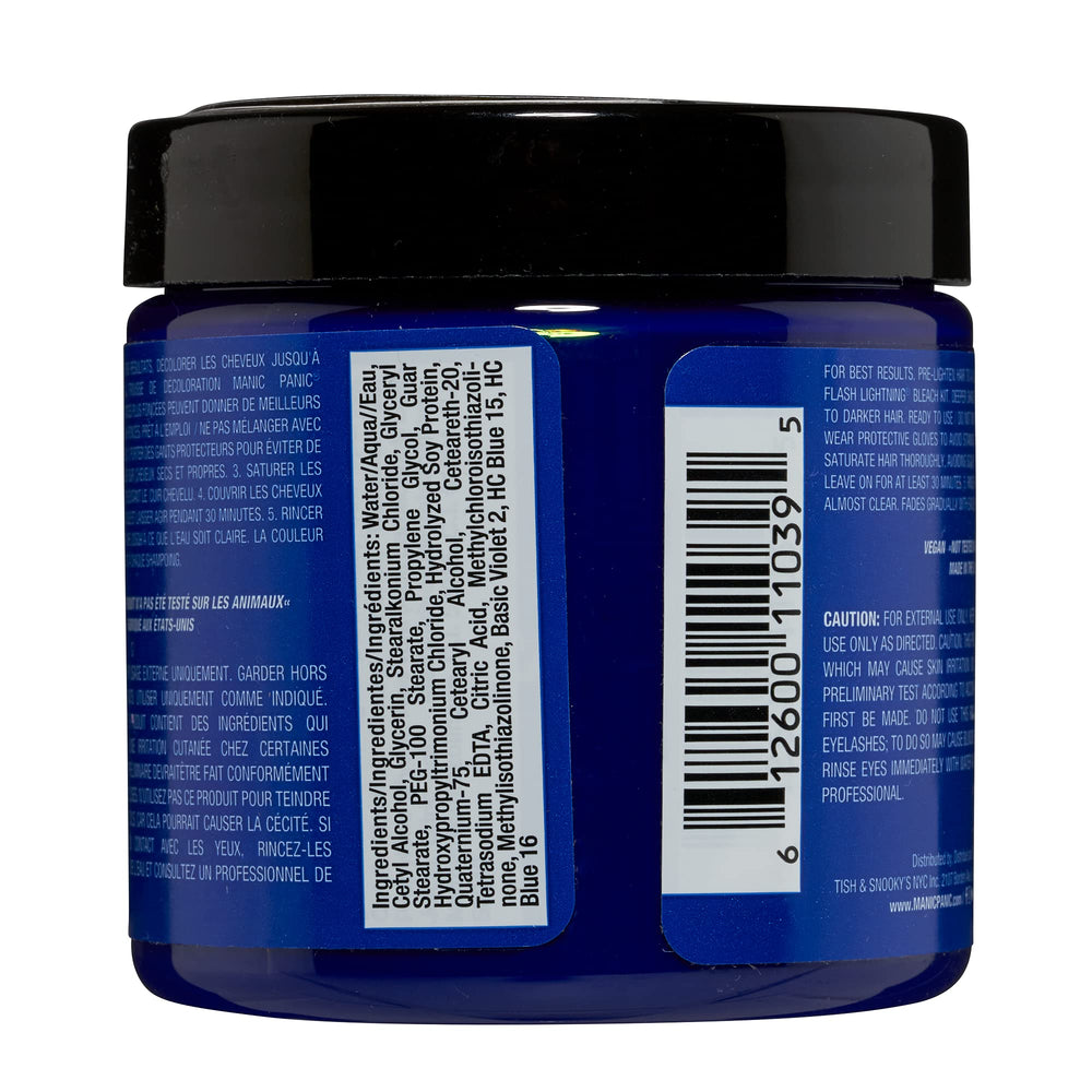 MANIC PANIC Rockabilly Blue being applied for smooth, even color coverage.