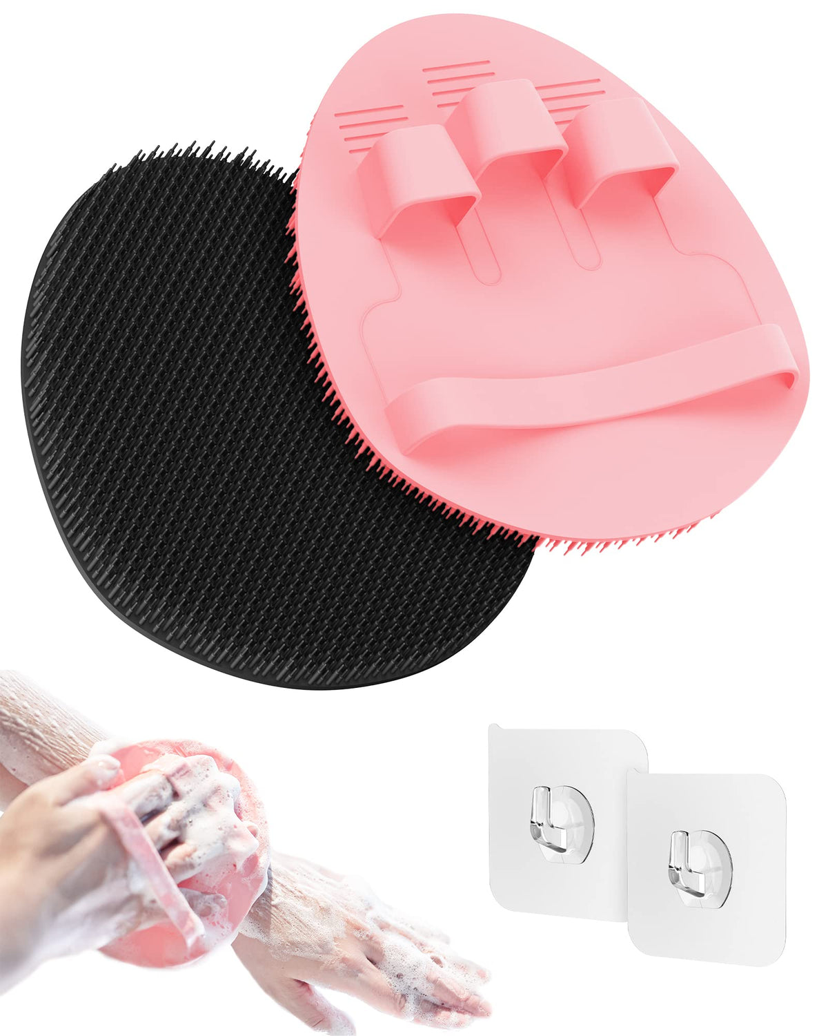 Cepillo Manmihealth de silicona para ducha, frontal, limpieza suave y segura