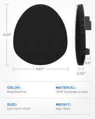 Manmihealth cepillo silicona en la mano, ergonomía para uso cómodo