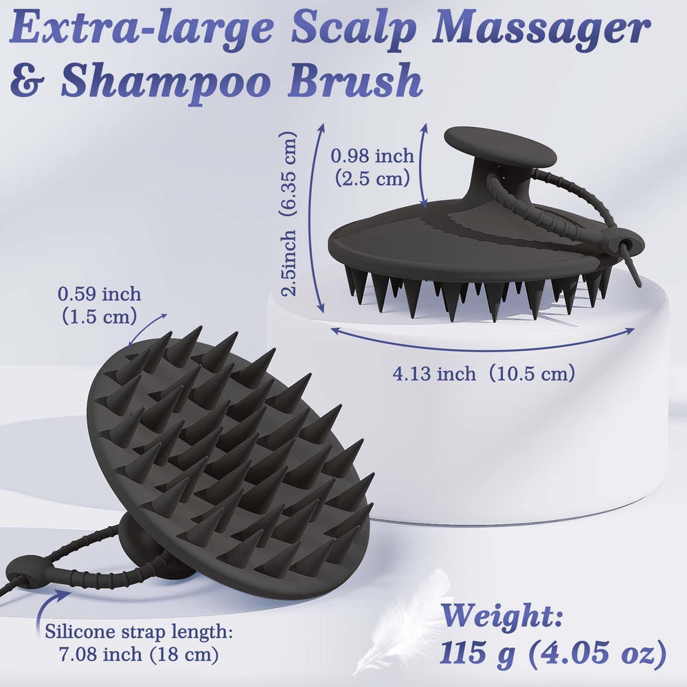 Manmihealth escobilla dorsal con mango largo para alcance y limpieza profunda.