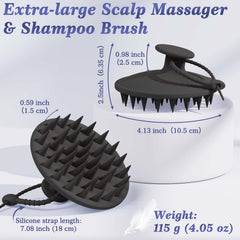 Manmihealth escobilla dorsal con mango largo para alcance y limpieza profunda.