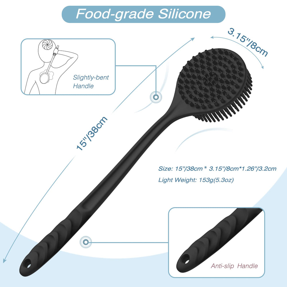 Manmihealth mango ergonómico de 15 pulgadas facilita alcanzar la espalda