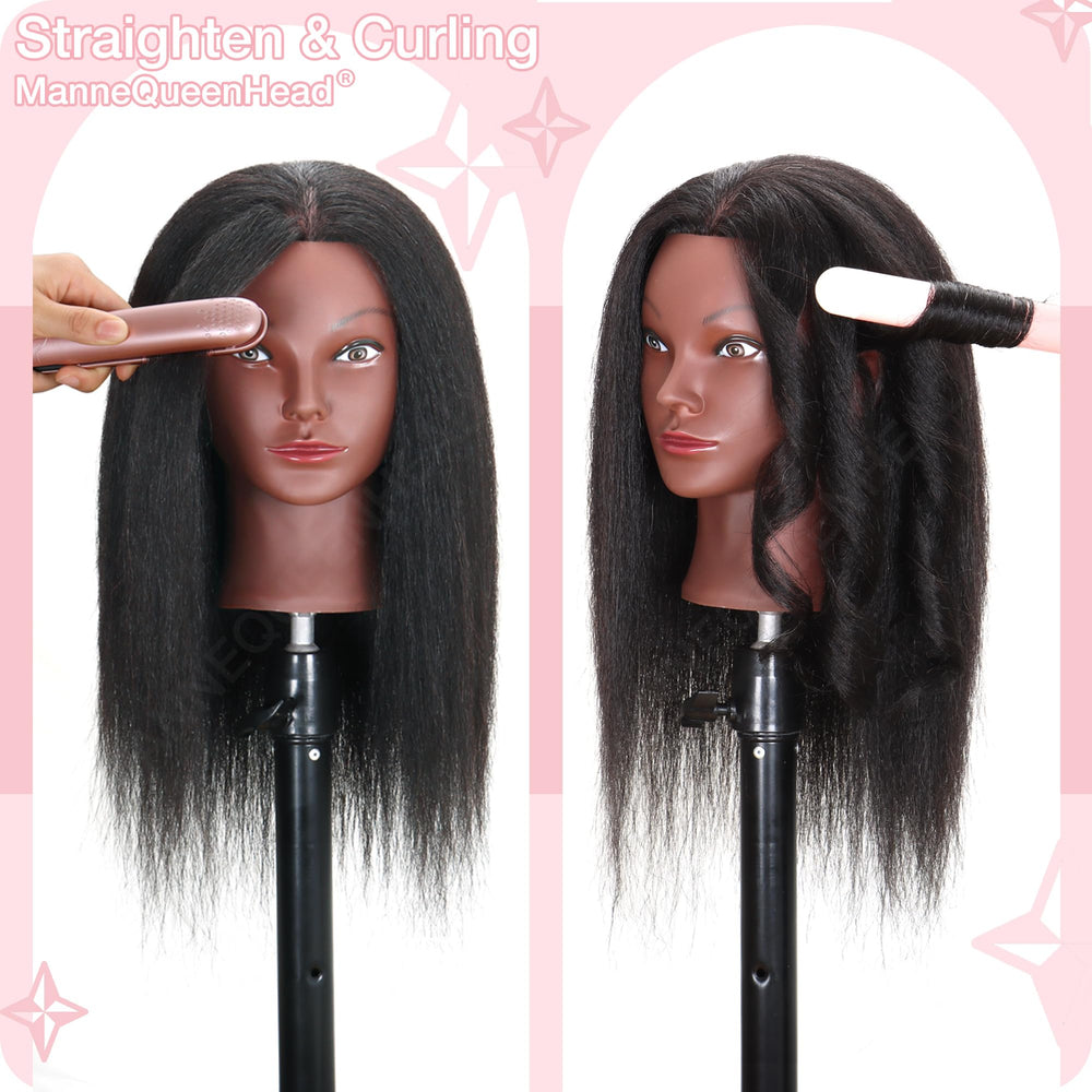 MannequeenHead table clamp holder keeps the head steady during styling sessions.