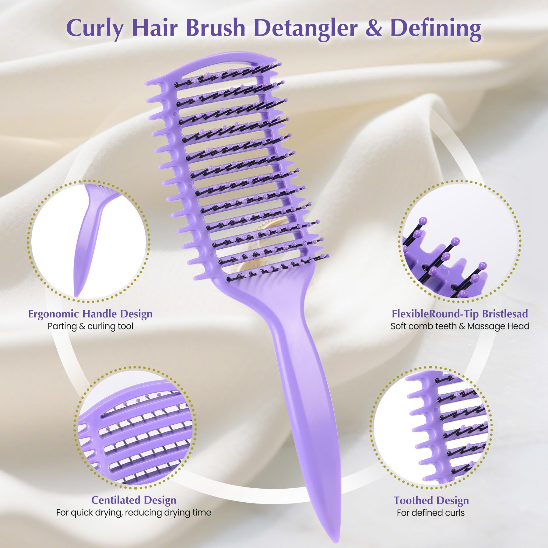 Manrator Curl Defining Brush ergonomic handle for comfortable styling