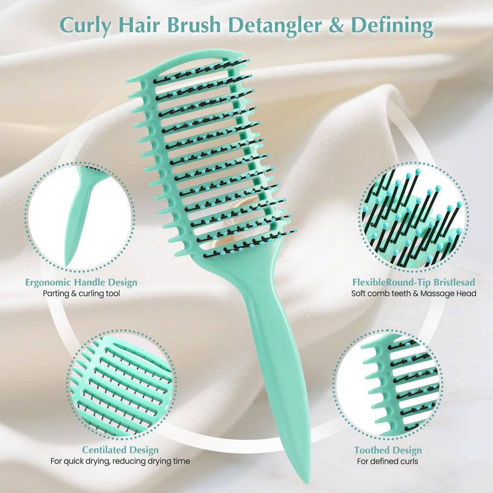 Manrator Curl Defining Brush showing strategic bristles for snag-free styling.