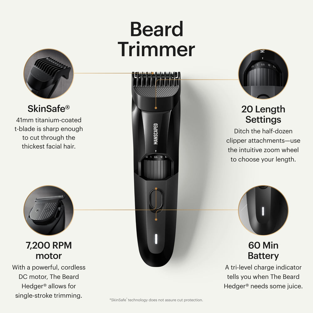 MANSCAPED Beard Hedger titanium T-blade delivers clean edges