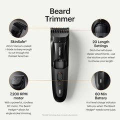 MANSCAPED Beard Hedger titanium T-blade delivers clean edges