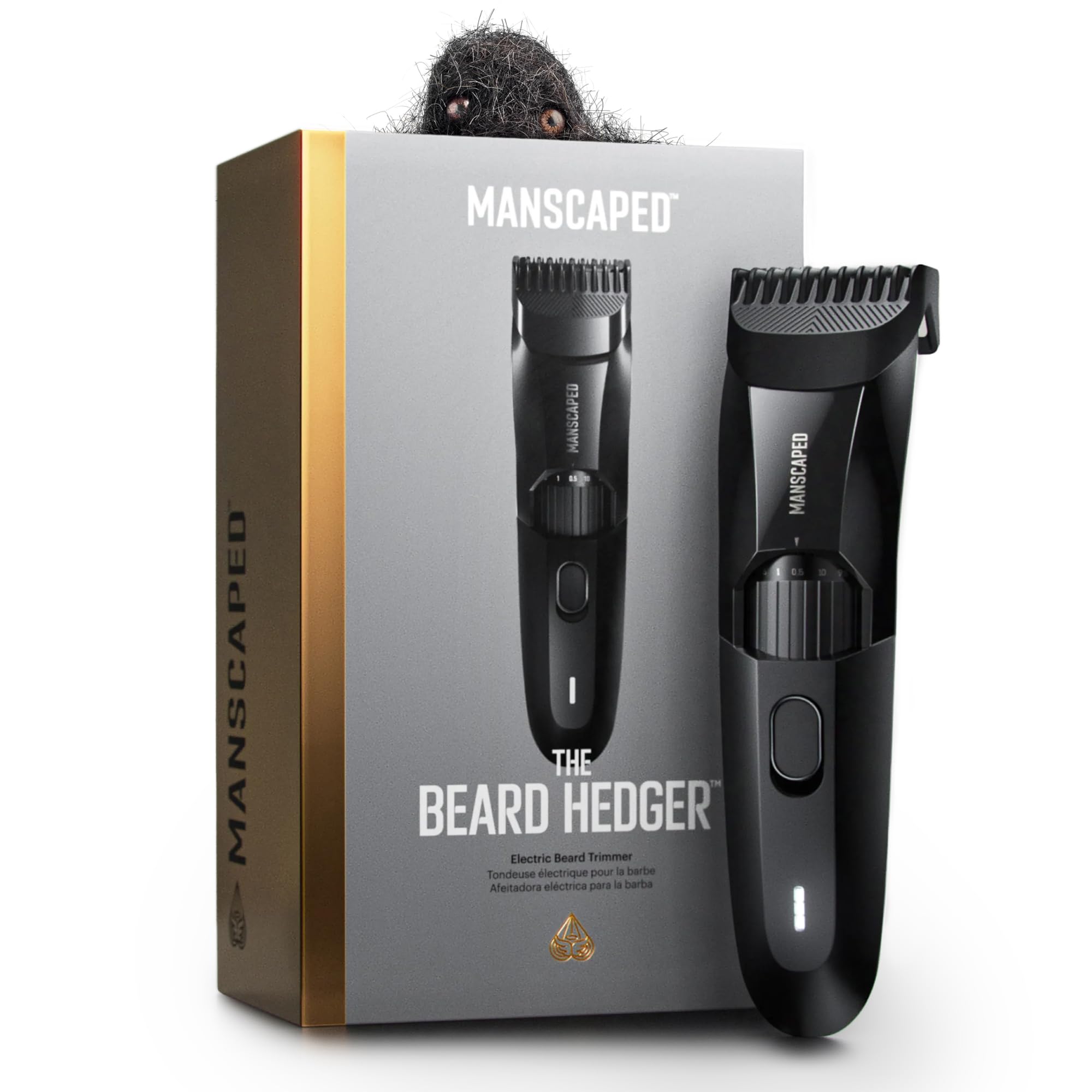 MANSCAPED Beard Hedger zoom wheel for precise 0.5–10 mm length control, ideal for style variety