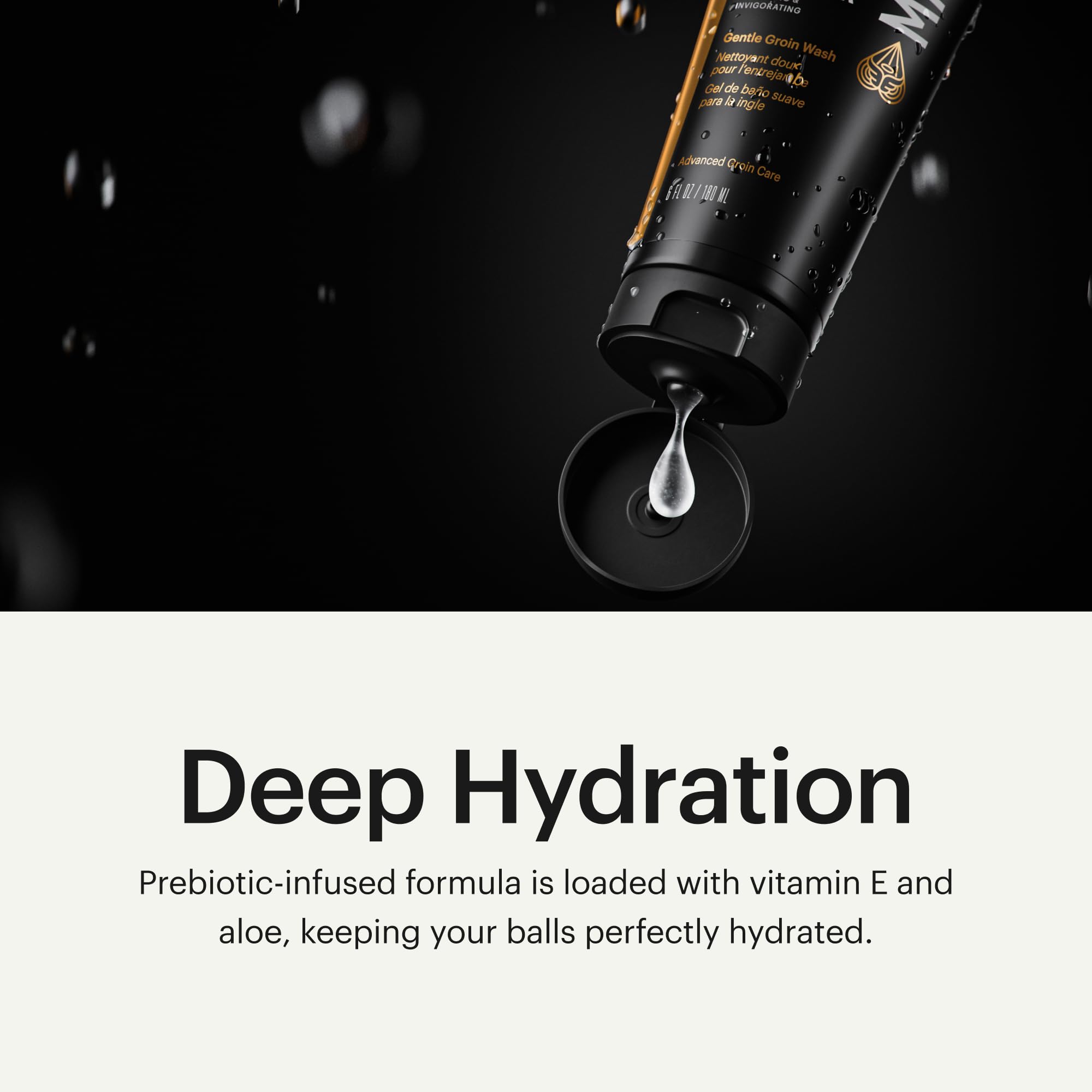 MANSCAPED Crop Cleanser: mentol refrescante aporta sensación fría tras la ducha.