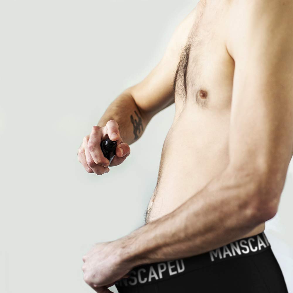 MANSCAPED Crop Reviver label detail with ingredient highlights