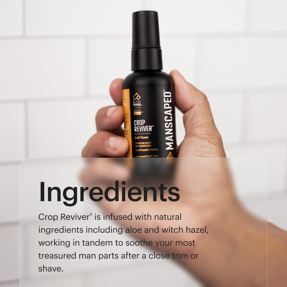MANSCAPED Crop Reviver, práctico para coche u oficina para frescura en cualquier momento.