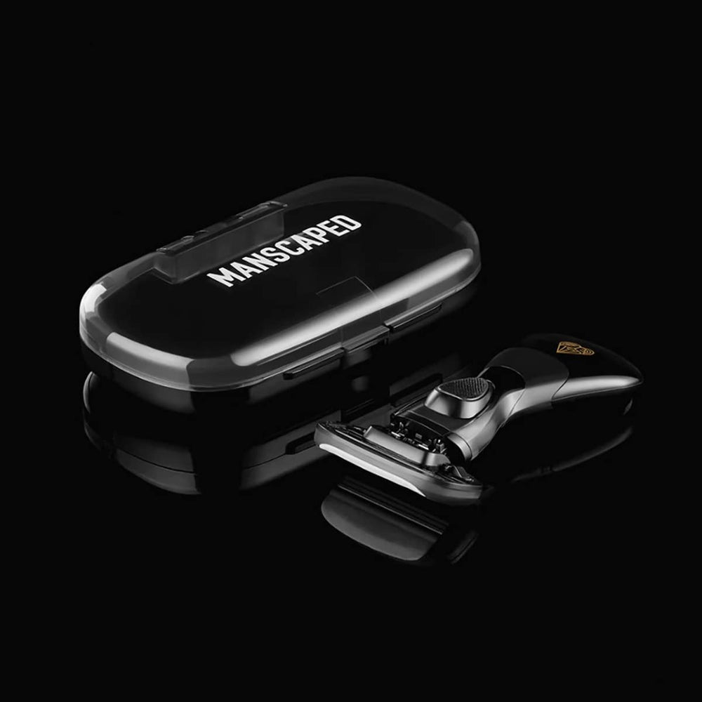 MANSCAPED Crop Shaver packaging includes four cartridges for ongoing use