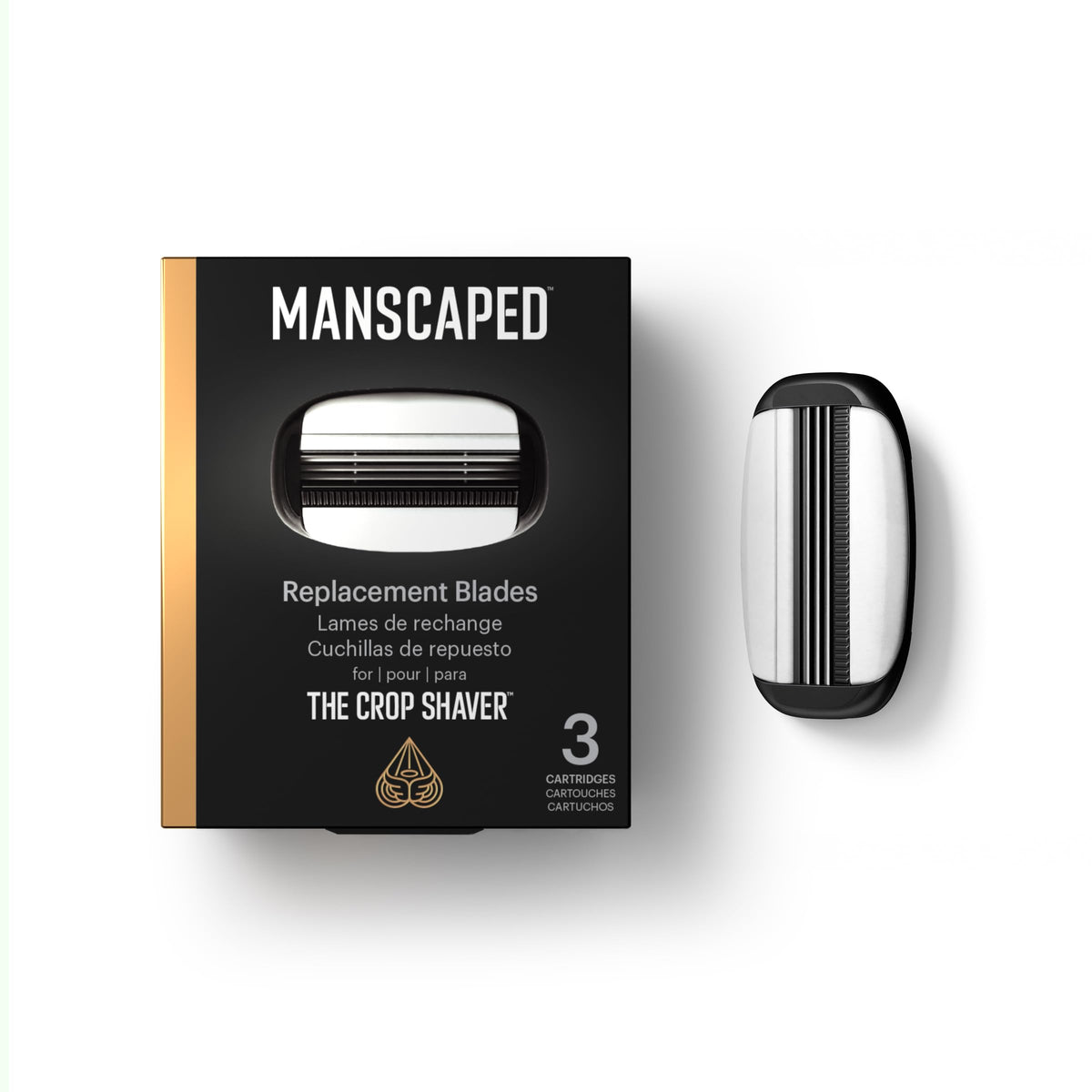 MANSCAPED Crop Shaver pivoting head for contour shaving and fewer nicks.