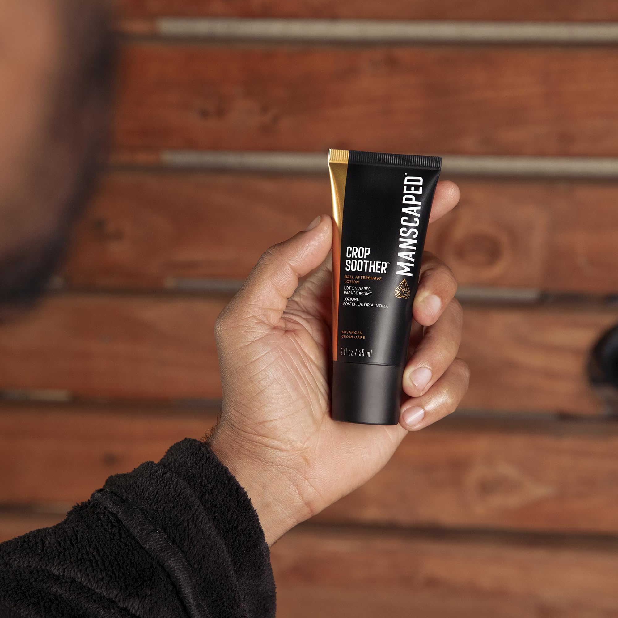 MANSCAPED Crop Soother post-shave routine for comfort and calm skin.