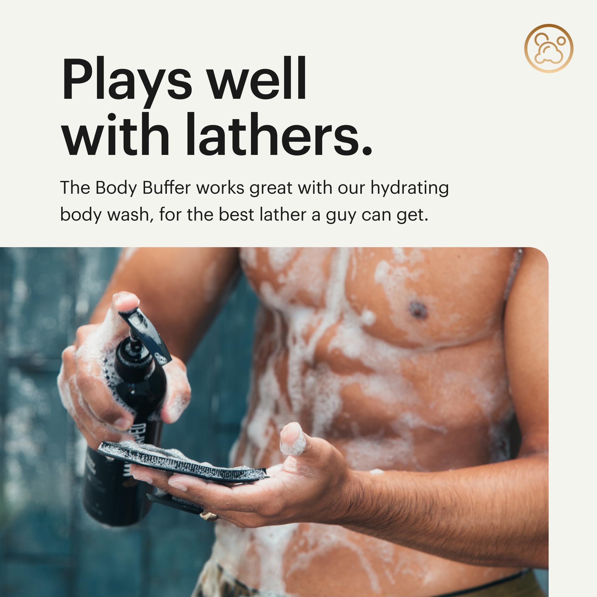 MANSCAPED The Body Buffer colgante-integrado: se cuelga fácilmente para guardar.
