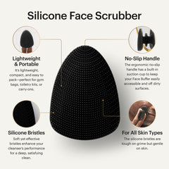 MANSCAPED The Face Buffer no-slip handle stays stable during cleansing.