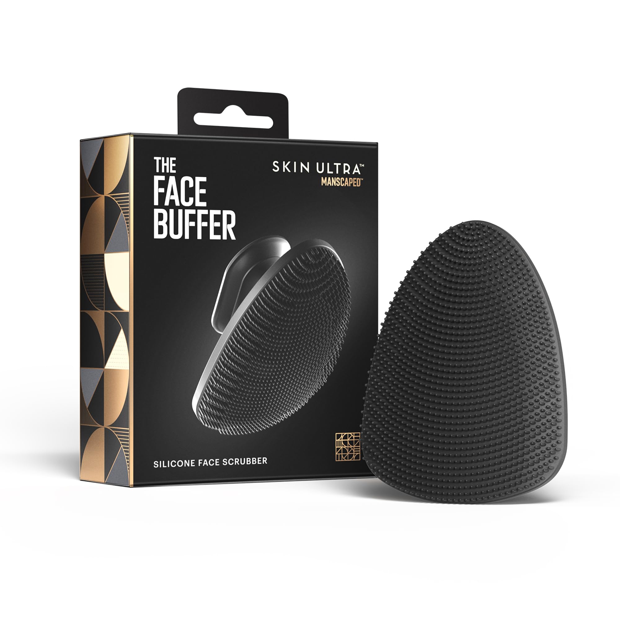 MANSCAPED The Face Buffer silicone bristles deliver gentle exfoliation and cleansing.