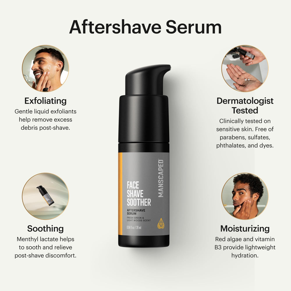 MANSCAPED Face Shave Soother – textura transparente para aplicar
