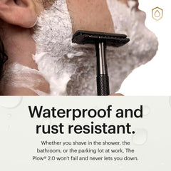 MANSCAPED The Plow 2.0 used in shower for convenient grooming.
