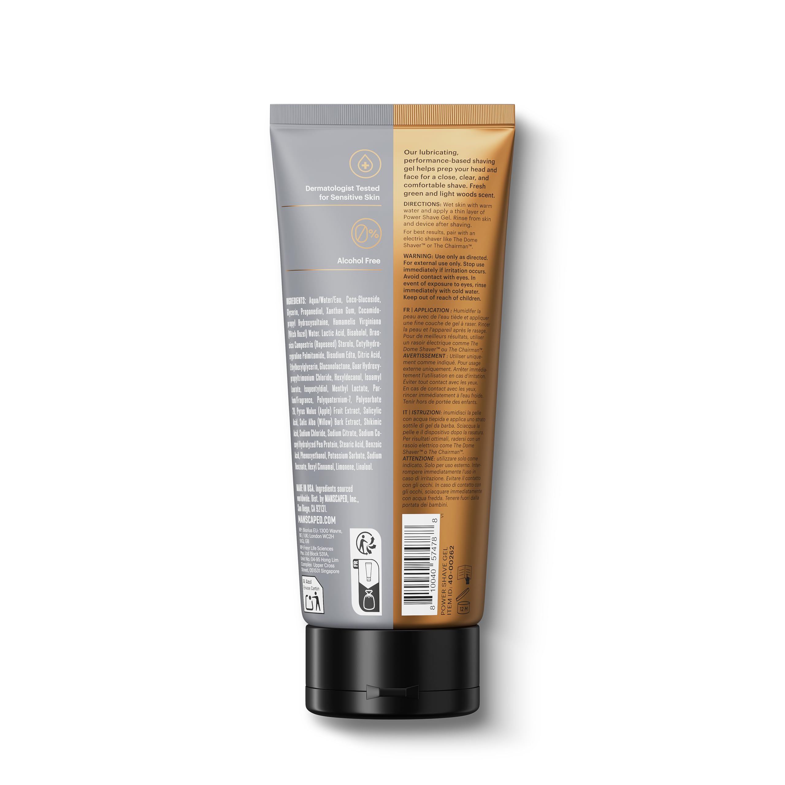 MANSCAPED Power Shave Gel ready for post-shave hydration and care