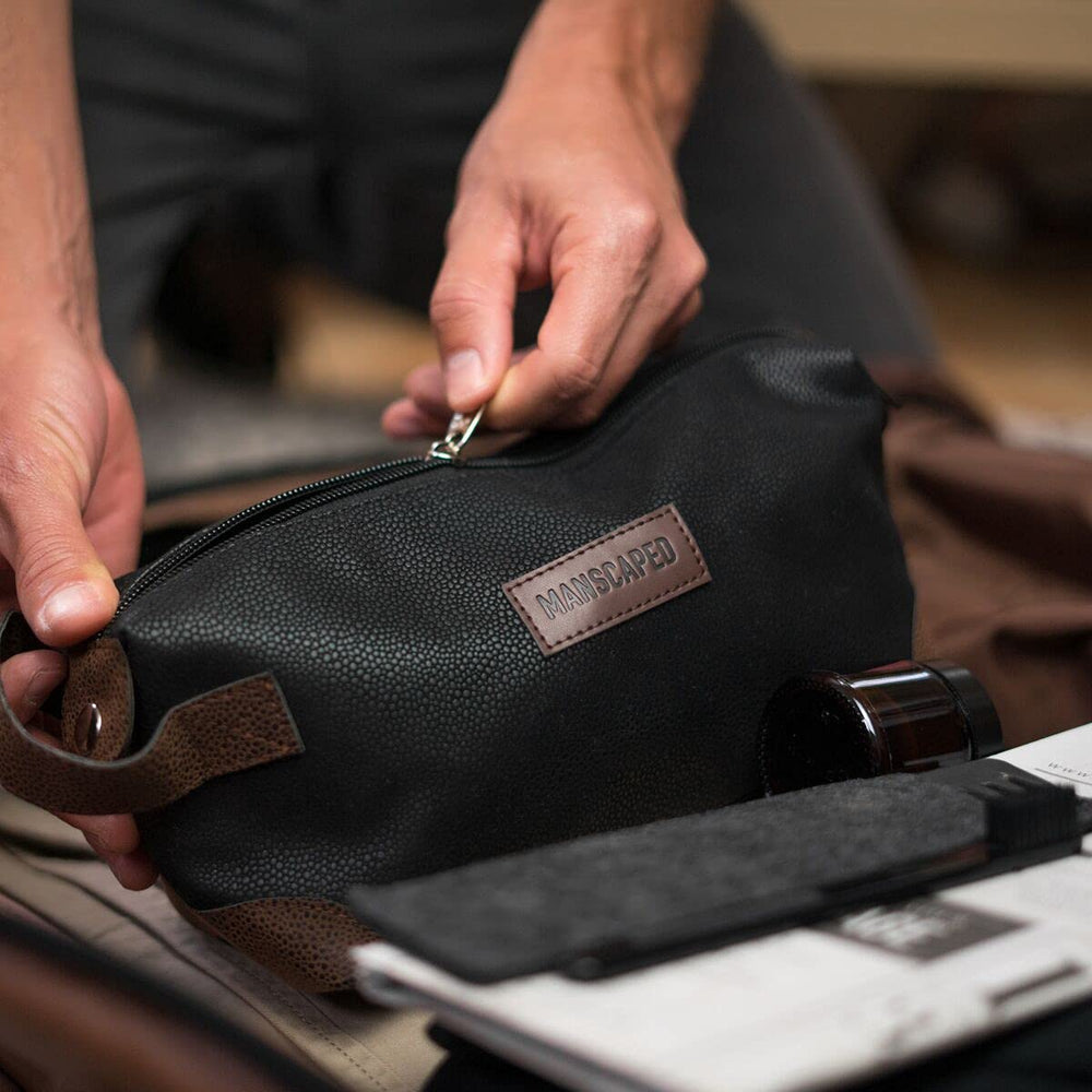 MANSCAPED The Shed PU leather texture emphasizes durability and a premium look.