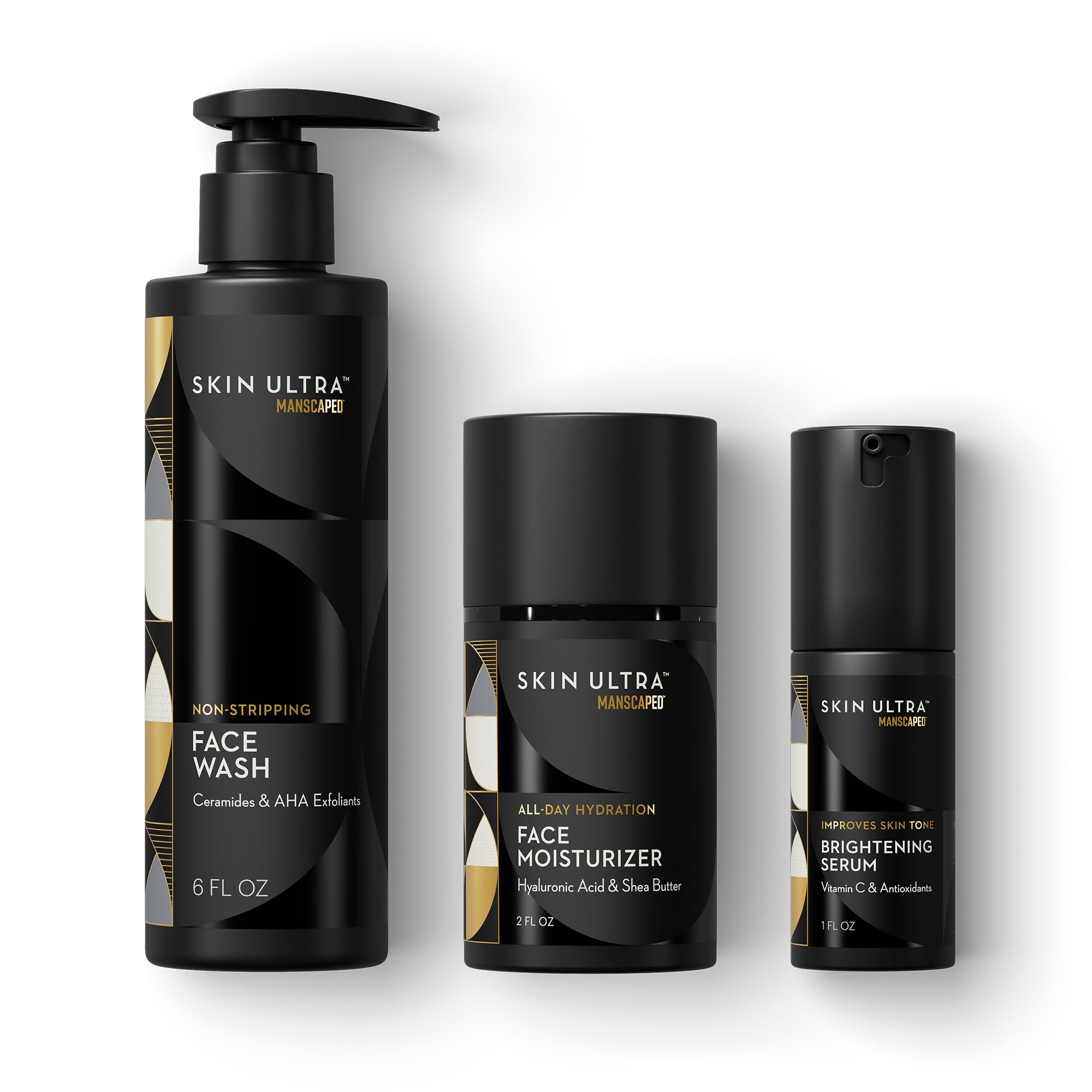 MANSCAPED Skin Ultra Face Wash bottle, smooth formula for brighter skin.