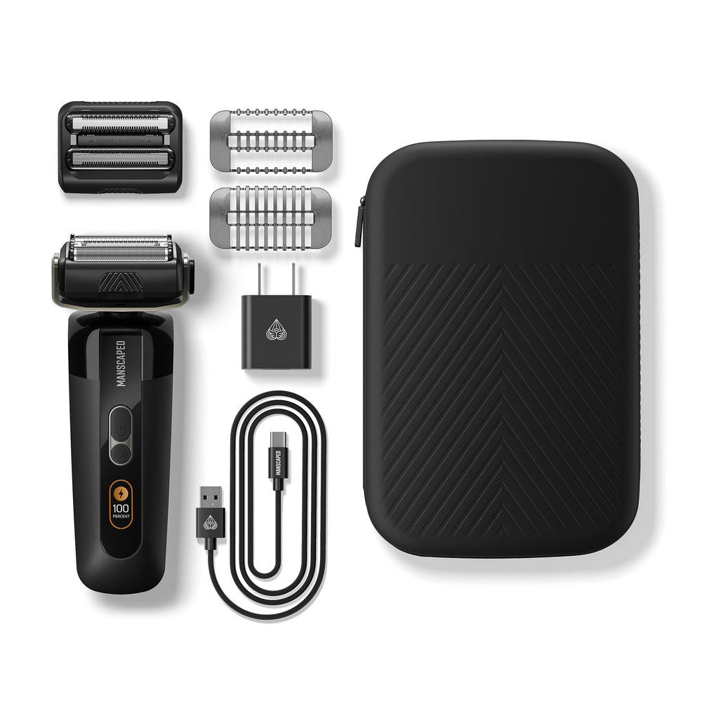 MANSCAPED The Chairman PRO travel lock secures settings during travel.