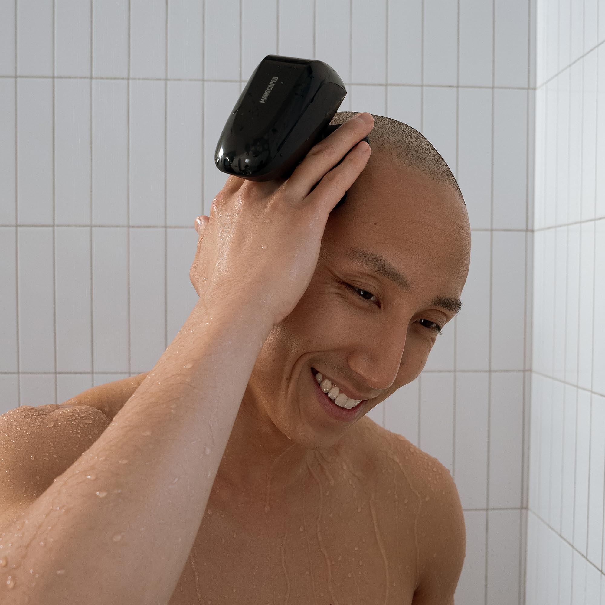 MANSCAPED The Dome Shaver Pro hair chamber emptying shot shows quick clipping disposal