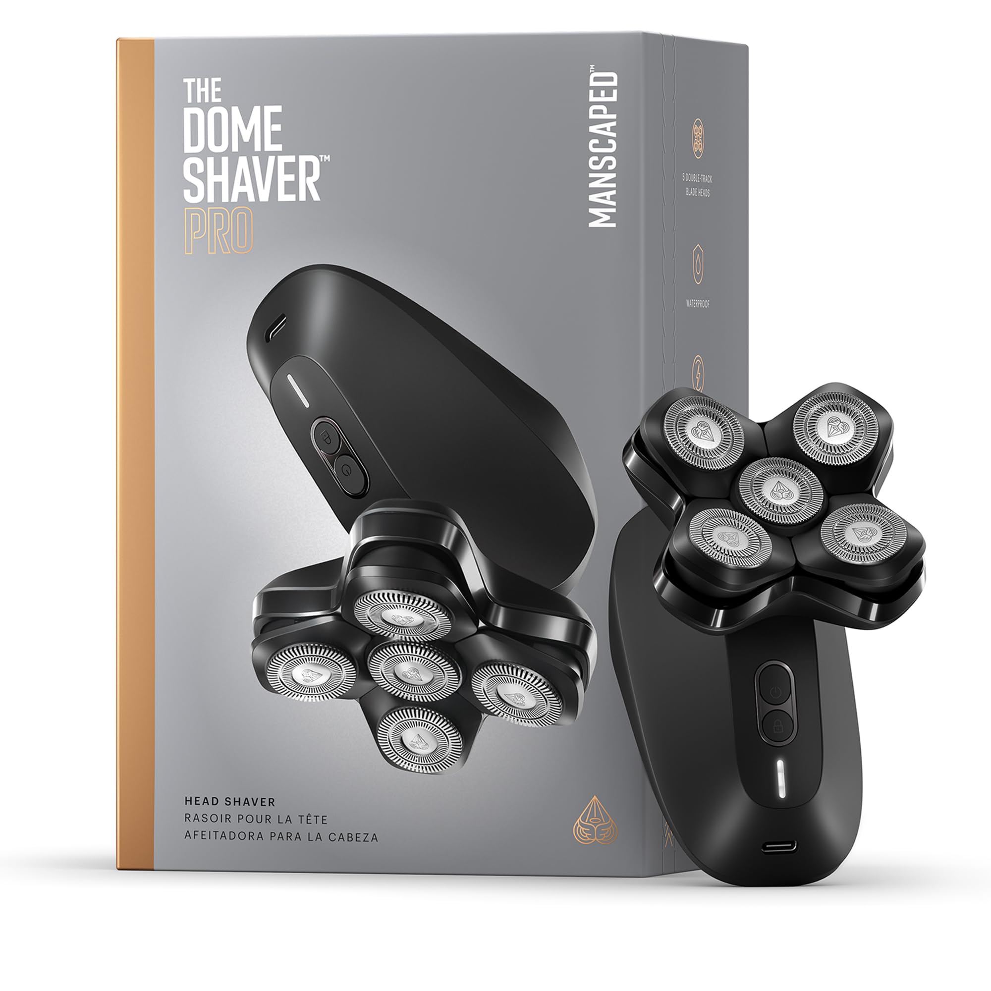 MANSCAPED The Dome Shaver Pro usb-c wireless charging view underscores modern power options