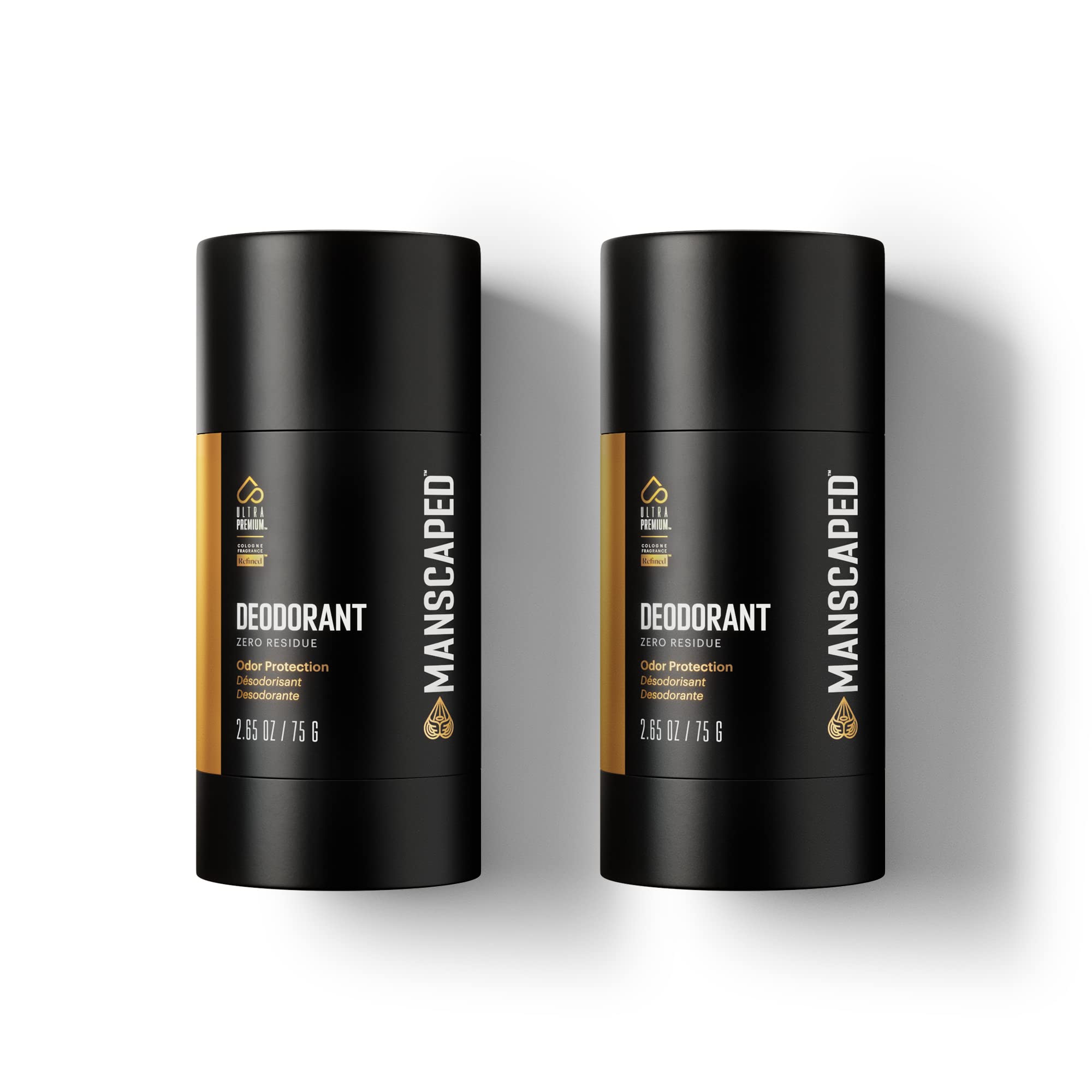 MANSCAPED UltraPremium Deodorant stick with clear formula leaves no white marks on clothing