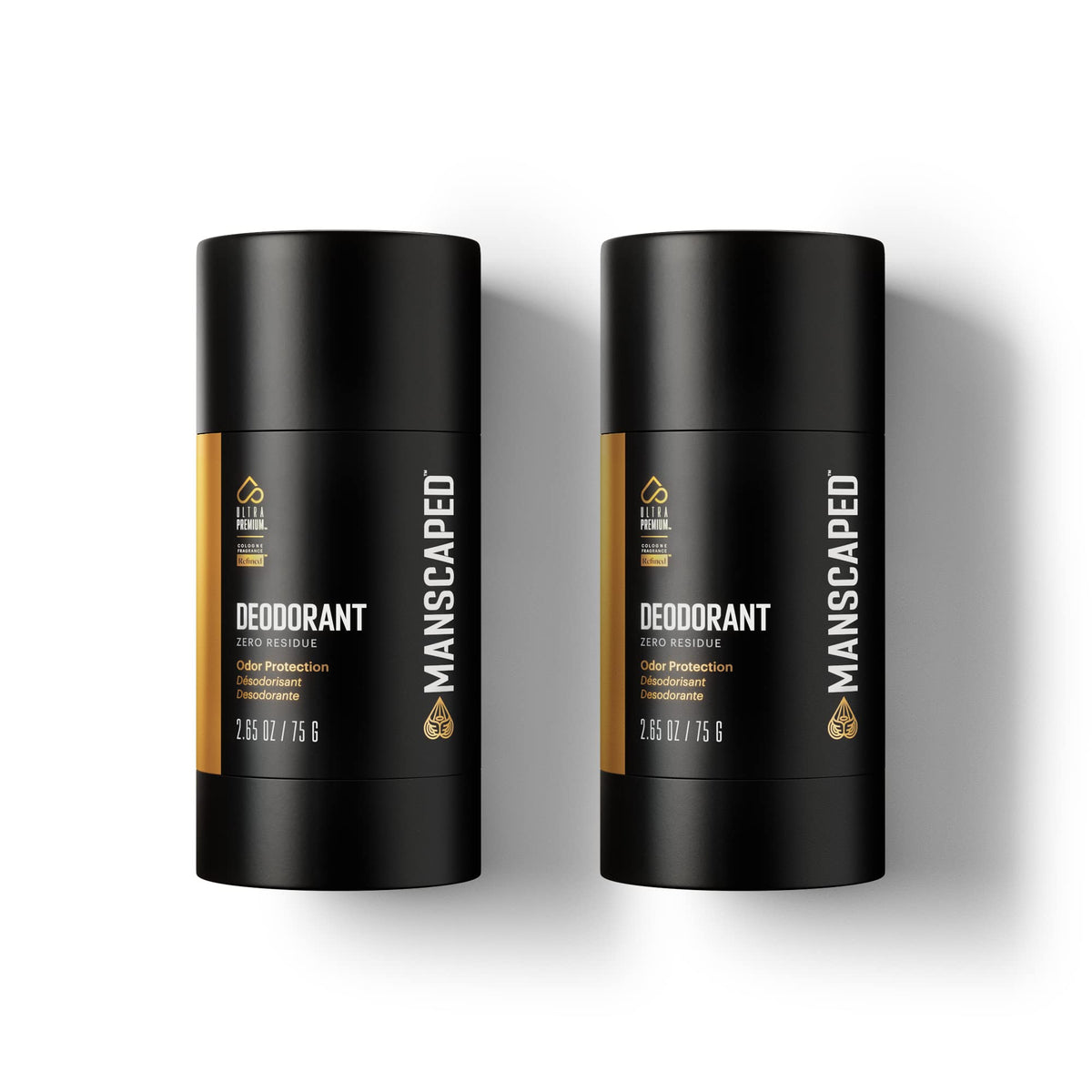MANSCAPED UltraPremium Deodorant stick with clear formula leaves no white marks on clothing