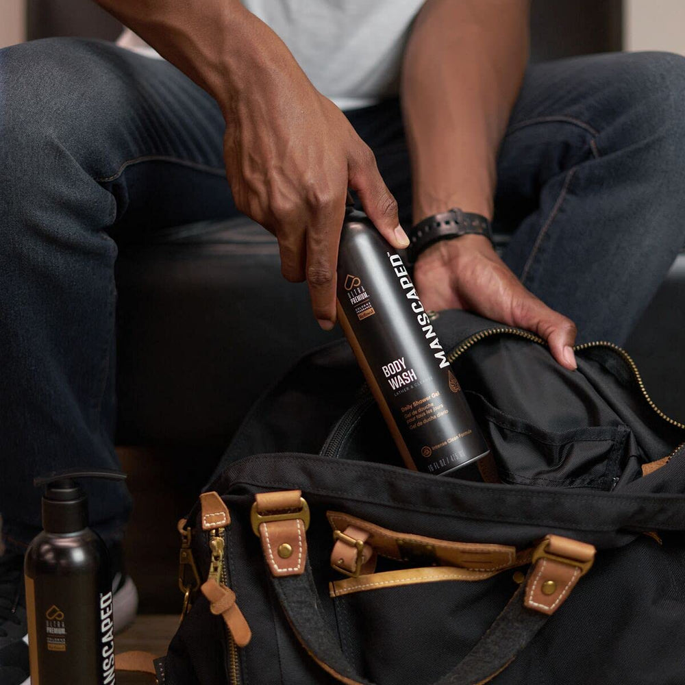 MANSCAPED UltraPremium: diseño de empaque para caballeros modernos.