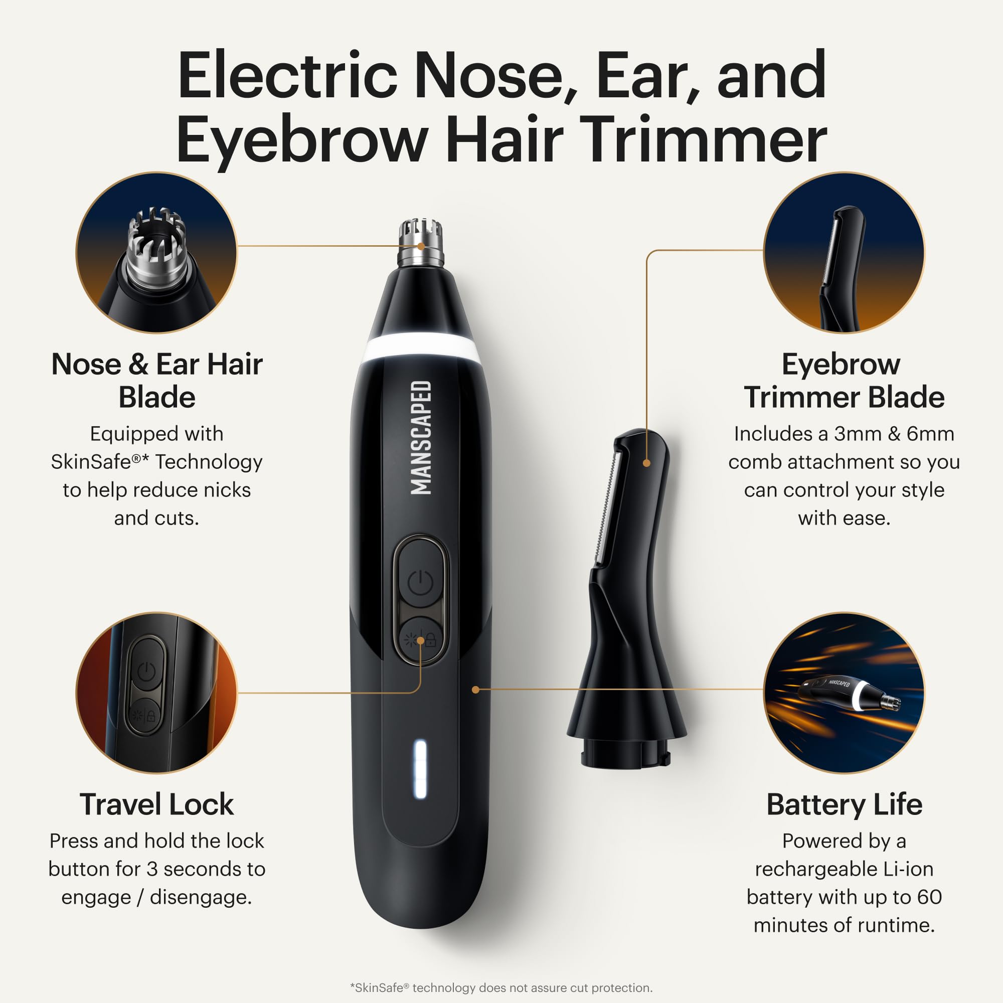 MANSCAPED Weed Whacker 3.0 Pro ear trimming head for clean ears