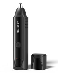 MANSPOT nose and ear trimmer with a compact handle for easy at-home grooming.