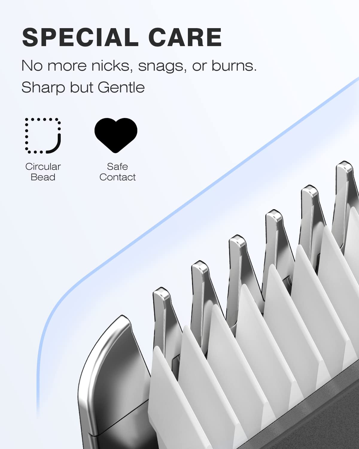 MANSPOT replaceable ceramic blade heads, safe and reliable trimming.