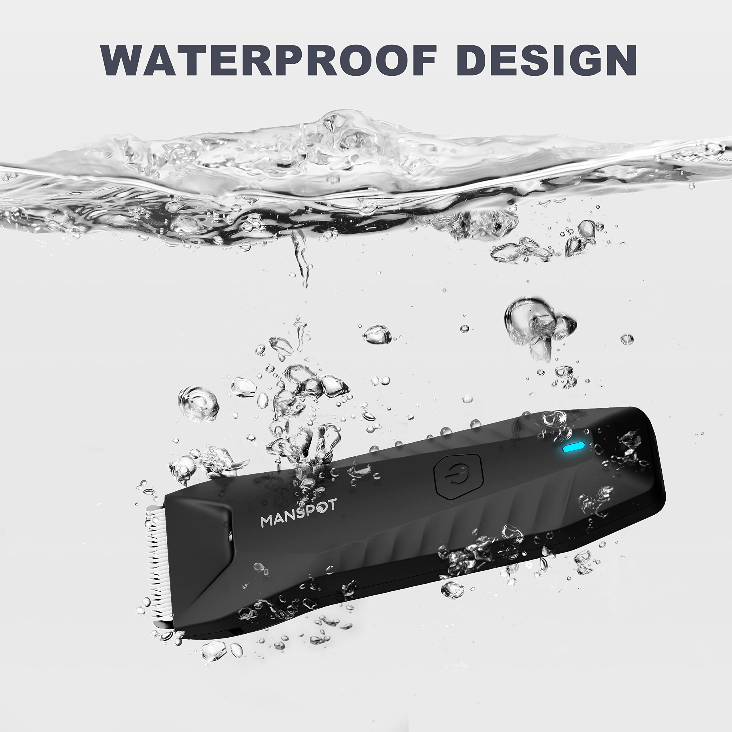 MANSPOT Standing dock keeps the trimmer charged and ready.
