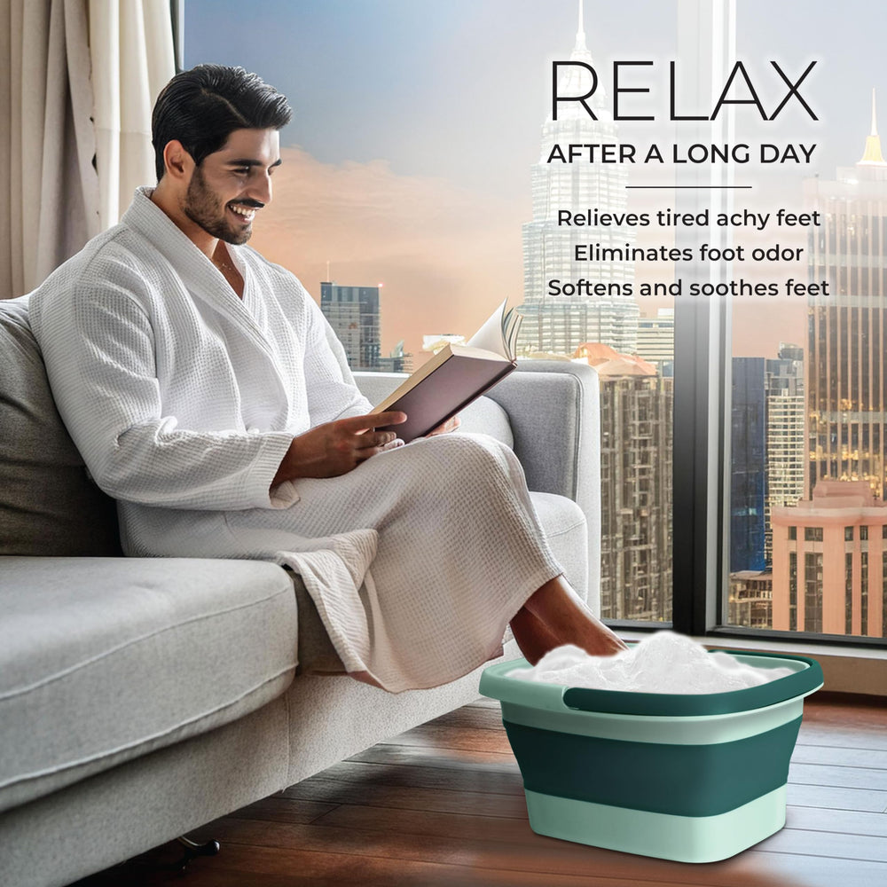 Mantello green foot soaking tub ideal for warm at-home soaks