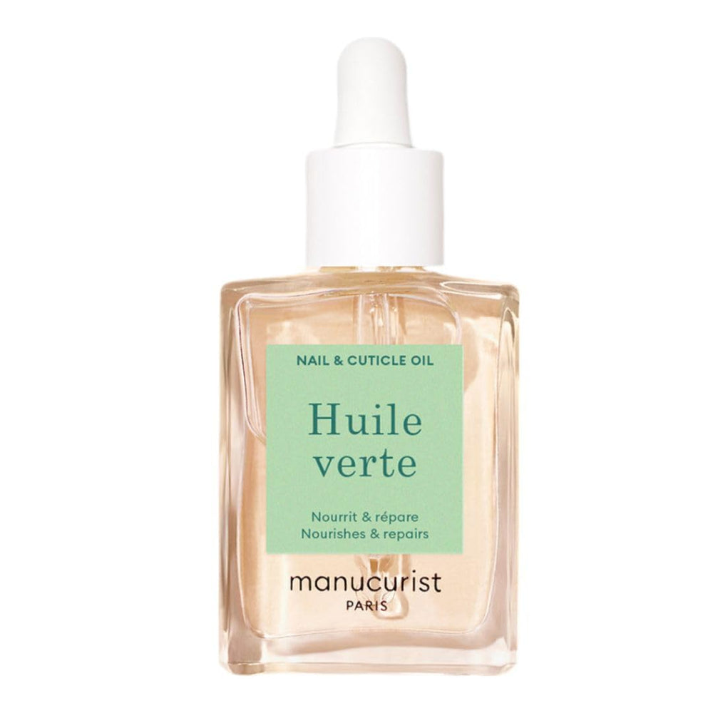 Manucurist Aceite Verde en botella, hidratación para uñas y cutículas.