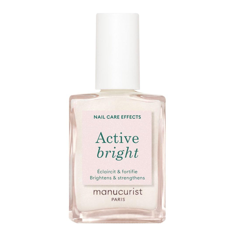 Manucurist Active Bright bottle pour showing precise application for even coverage